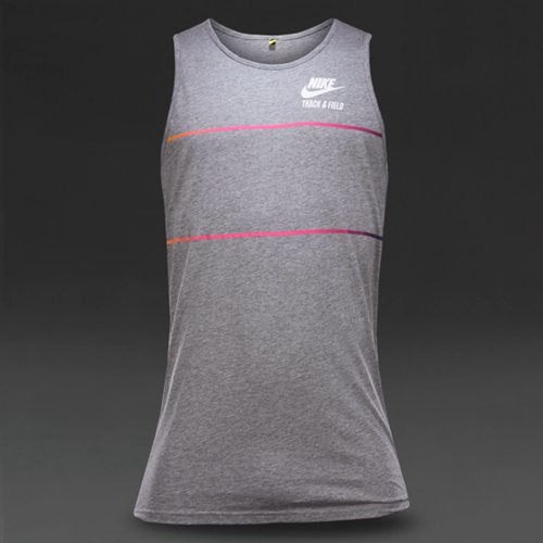 Nike Sportswear Elongated Track Tank Dark Grey Heather / White for Men